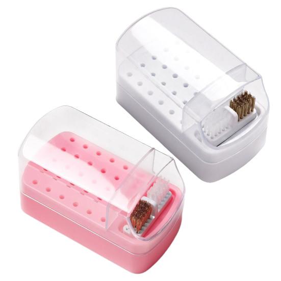 Manicure Drill 30 Stand Visible Dustproof Washable Bit Multi-grid Design Slots Nail Art Drill Grinding
