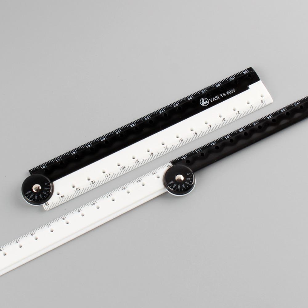 Plastic Folding Ruler Clear Scale Black and White Minimalist Ruler  Student