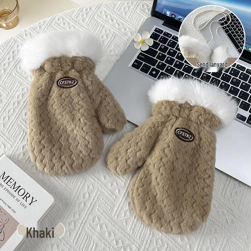 

Плюшеві Зимові Велосипедні Рукавички - Товсті, На Вельветовій Підкладці, Холодо- та Морозостійкі для Студентів