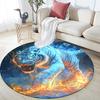 Flame Tiger,Round Area Rug,Carpet Rug for Living Room Bedroom Sofa Playroom Decor,Non-slip Floor Mat