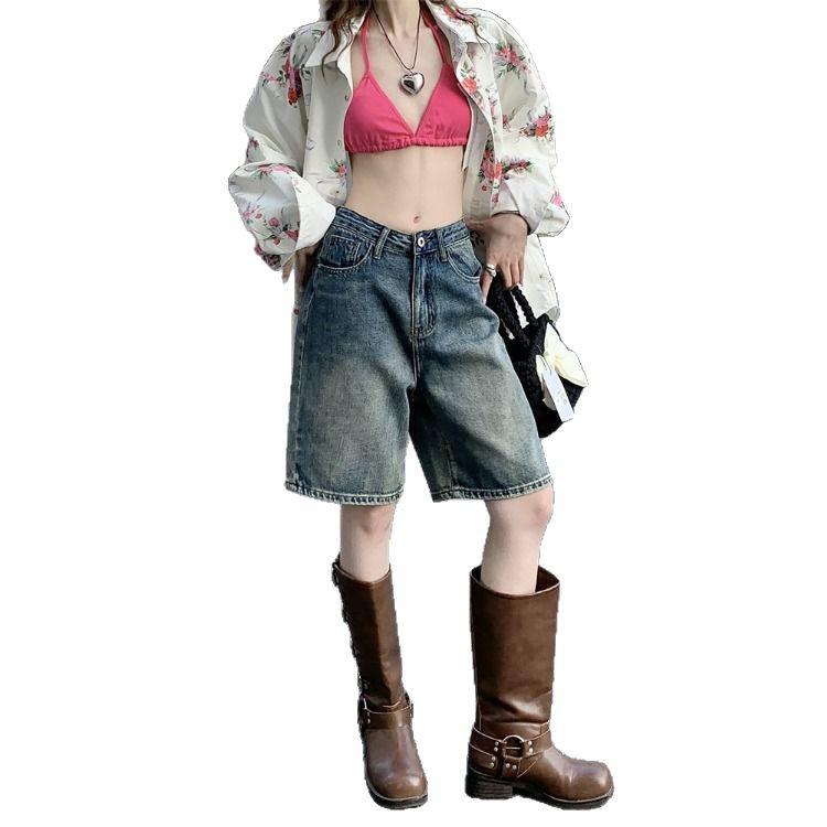 2025 Women's High-Waist Slimming Wide-Leg Summer Shorts with Unique Slim Fit Design