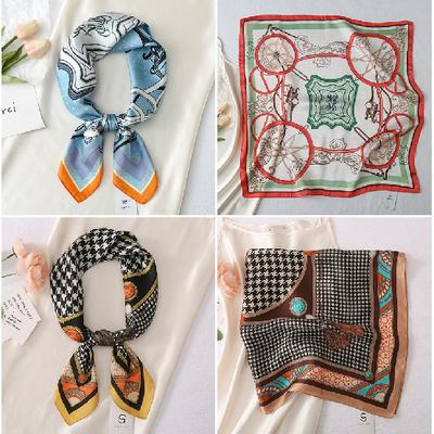 2024 New 70 CM Silk Shirt Decoration Small Square Scarf Fashionable And Versatile Commuting Scarf Neck Protection Scarf