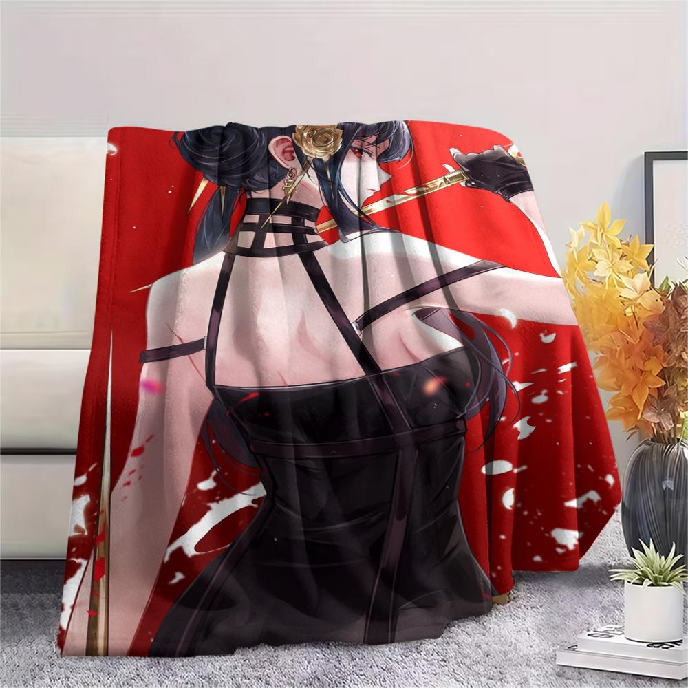 1Pc Cartoon Print Flannel Blanket, High Quality Comfortable for All Seasons, Home Decor, Warmth and Comfort, Perfect for Christmas Birthday Gift