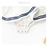 Long Sleeve 66cm Sailor Style Baby Clothes for Girls Short Sleeve Long Sleeve Romper One Piece Cute Outing Spring Summer Newborn Korean Clothes with