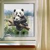 Süßer Cartoon-Panda Statisch Haftender Fensteraufkleber Abnehmbar Selbstklebend Schlafzimmer Wohnzimmer Flur Heimdekoration