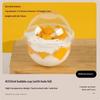 50Pcs Disposable Clear Plastic Cup With Hole Dome Lids Juice Salad Dessert Cups Ice Cream Birthday Wedding Camping Utensils