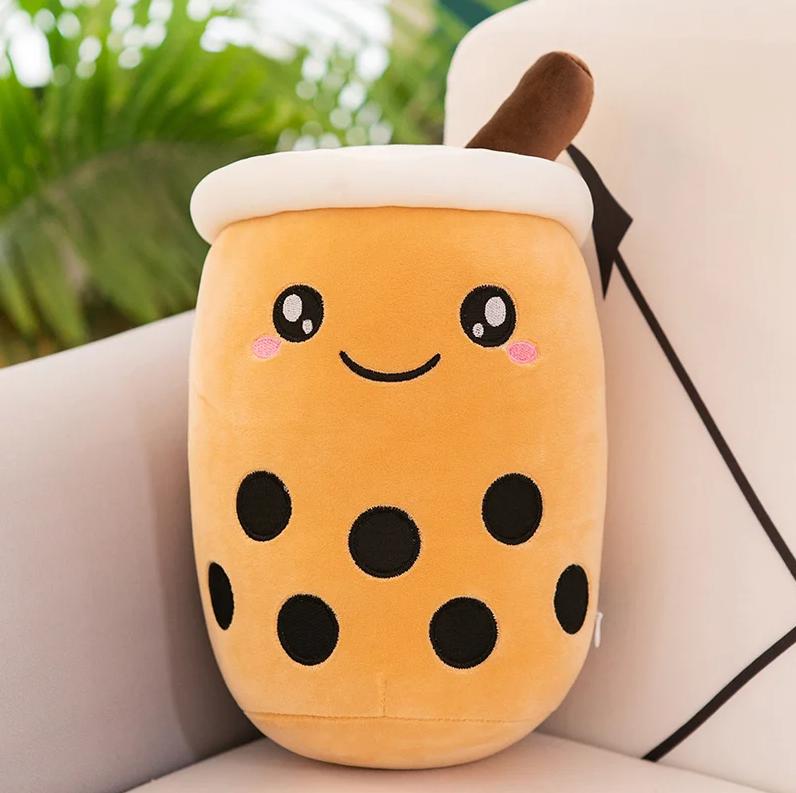 Kawaii Boba Frukt Bubble Tea Hele Serien Tegneserie Plysjleke Kosedyr Søt Mat Melkete Myke Leker Romdekor Pute Gaver