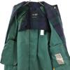 Mackintosh Check Long Sleeve Stainless Collar Coat 34 Green X Blue Women Used