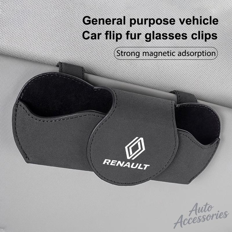 Car Sun Visor Convenient Storage Glasses Holder Multifunction Sunglasses Clip For Renault Sport Duster Megane koleos duster clio R666