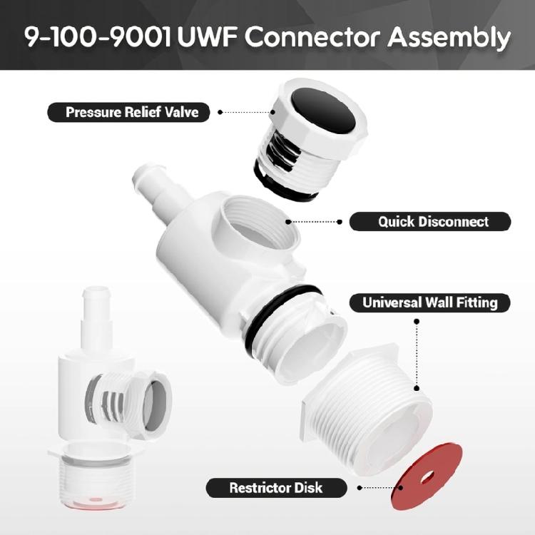 Sturdy Plastic Wall Fitting Connectors Assembly Replacement Convenient for Pool Cleaner Models 280 380 3900 Use