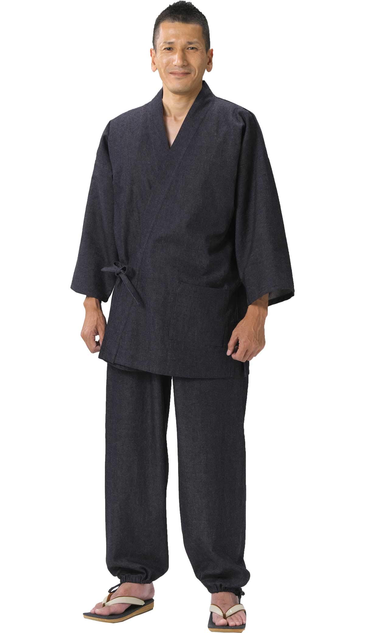 

Мужской самуэ Ватаносато (Рабочая одежда) - Сделано в Японии - Ibara Denim, Индиго, 8 унций, Средний, Произведено в префектуре Окаяма