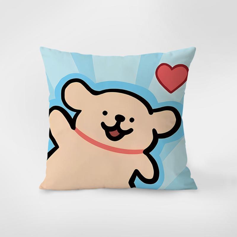 Korean Line Puppy Pillow, Fresh Sofa Pillow, Modern Chair Back Line Pillow Cover, Living Room Cushion Cover