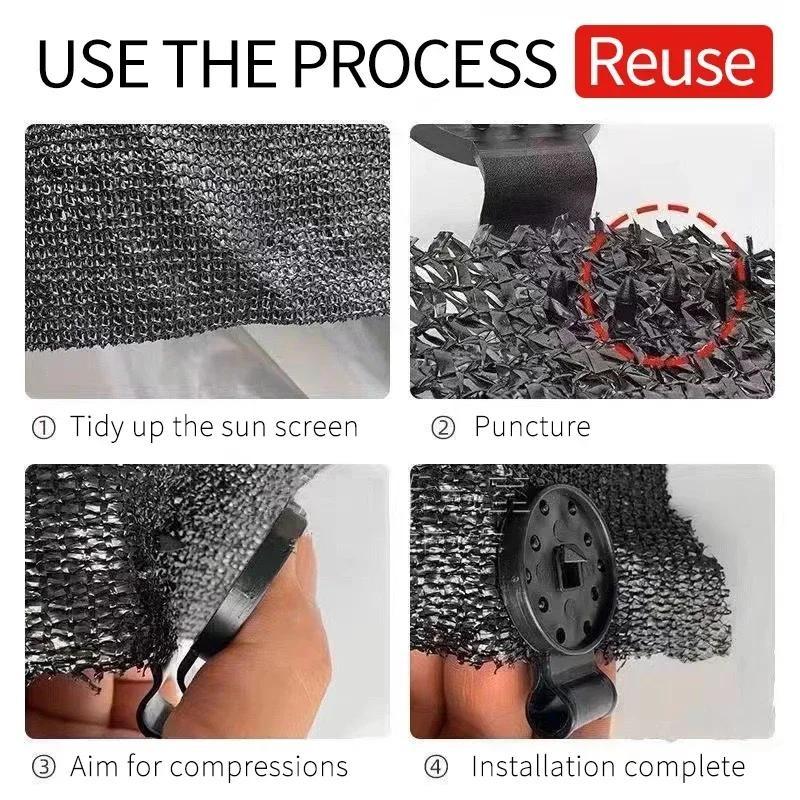 20~200PCs Shade Cloth Clips Shade Fabric Clamps Accessories Grommets For Net Mesh Cover Sunblock Fabric In Garden Greenhouse