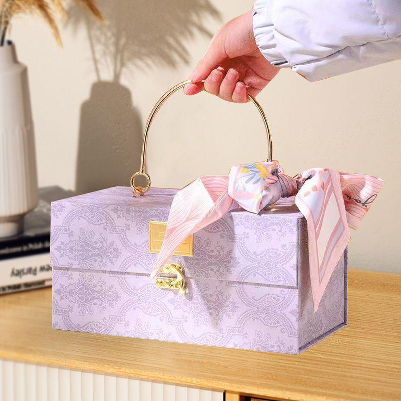 Forever United Elegant Metal Wedding Gift Box for Bridesmaids and Groomsmen