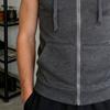 Gilet Uomo Yousheng Apertura con Zip Gilet Leggero con Cappuccio con Grandi Tasche Colore Unico Top Estivi per la Corsa Casual