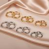 1 Pair Stainless Steel Round Hoop Earrings For Women 2.5mm Thick Hip-hop Street Pop Ear Buckle Classic Huggie Daily Jewelry