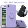 Luxus-Flüssigsilikon-Magnet-Hüllen für iPhone 15 14 13 12 11 Pro Max XS XR 6 6s 7 8 Plus SE Weiche Hülle mit Ringhalter