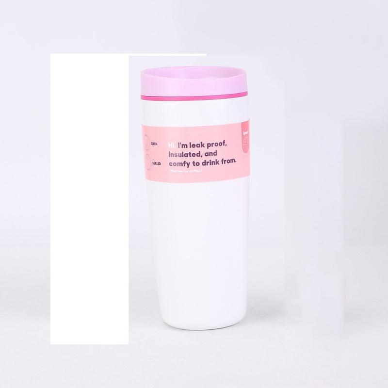 12/20oz Stainless Steel Vacuum Cup Coffee Cup Simple Fashion Men's & Women's Coffee Cup Outdoor Sports Portable Cup Couples Mugs