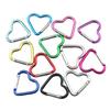 1 Pcs Heart-shaped Aluminum Carabiner Key Chain Clip Outdoor Keyring Hook Water Bottle Hanging Buckle Travel Kit Accessories