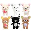 Kawaii Classico Rilakkuma Korilakkuma Peluche Orsacchiotto Rilakkuma Bianco e Nero e Fragola Bambola Imbottita Peluche Regalo