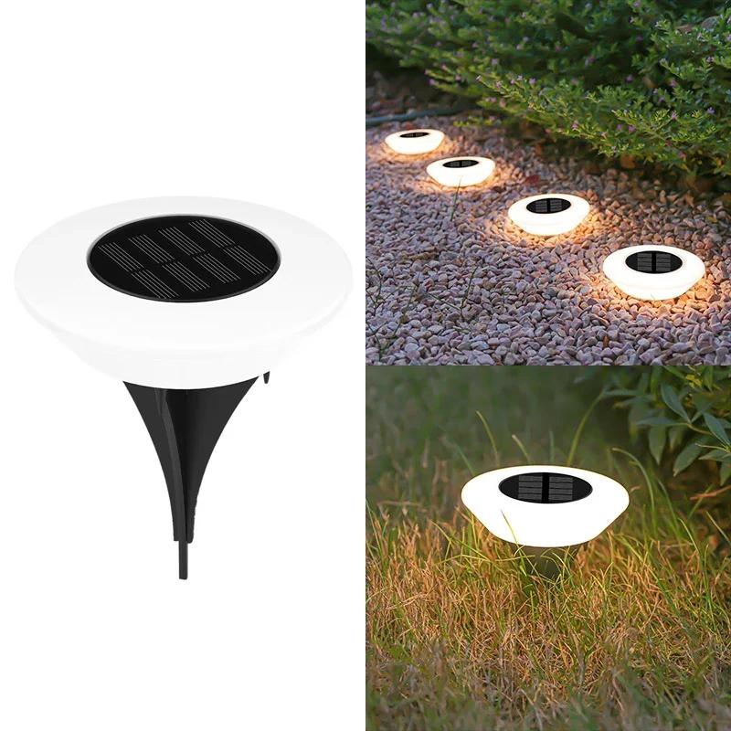 

LED Solar Outdoor Lights Waterproof Atmosphere Ground Light Garden Decoration Fence Stake Lawn Lamp Porch Walkway Decor 1~ 8Pcs