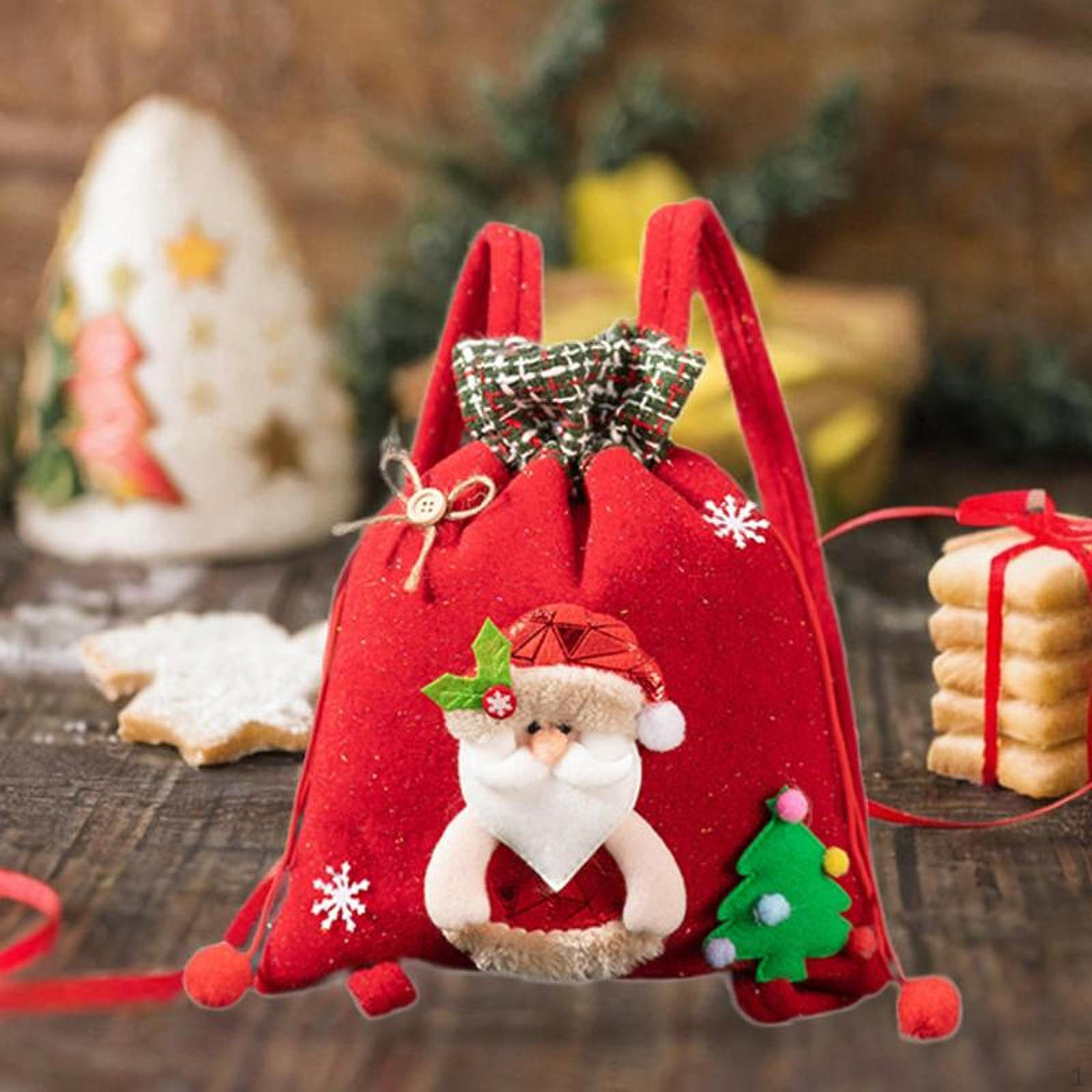 

Різдвяний подарунковий пакет для ляльок Apple Xmas Decor Cute Portable Stock Stuffer, Decorating with червоний
