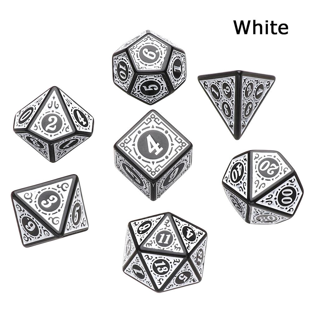 Multi-Sided 7-Die Dice Set Game Dice TRPG DND Accessories Polyhedral D4 D6 D8 D10 D12 D20 Dice For Board Card Game Math Games