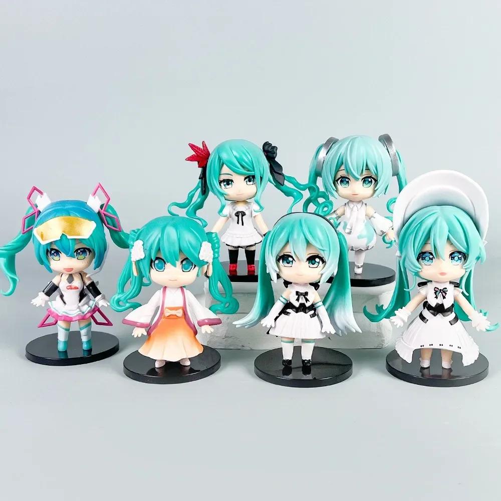 Caja ciega Hatsune Miku Qu Yunshang serie Linda figura de Anime muñeca elemento cuadrático Pvc modelo Figuri