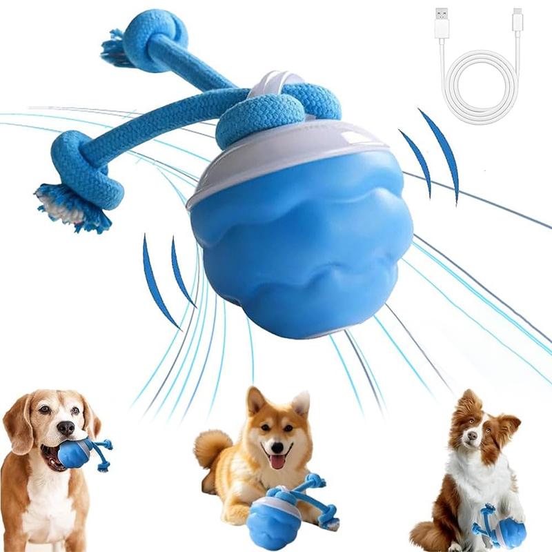 Bite-Resistant Electric Toy Ball For Dogs Automatic Bouncing Led Lighting Electric Jumping Ball Interactive Dog Ball