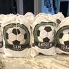 Personalized Soccer Party Favor Bags Birthday Party Decoration Canvas Goodie Bag NewBorn Baby Shower Back To School Gift for Boy