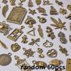30/60/100 szt. Wielokolorowa Losowa Mieszanka Stop Metalowy Urocze Zawieszki Do Tworzenia Biżuterii Akcesoria Zwierzę Roślina Muszla DIY Bransoletki Wisiorek