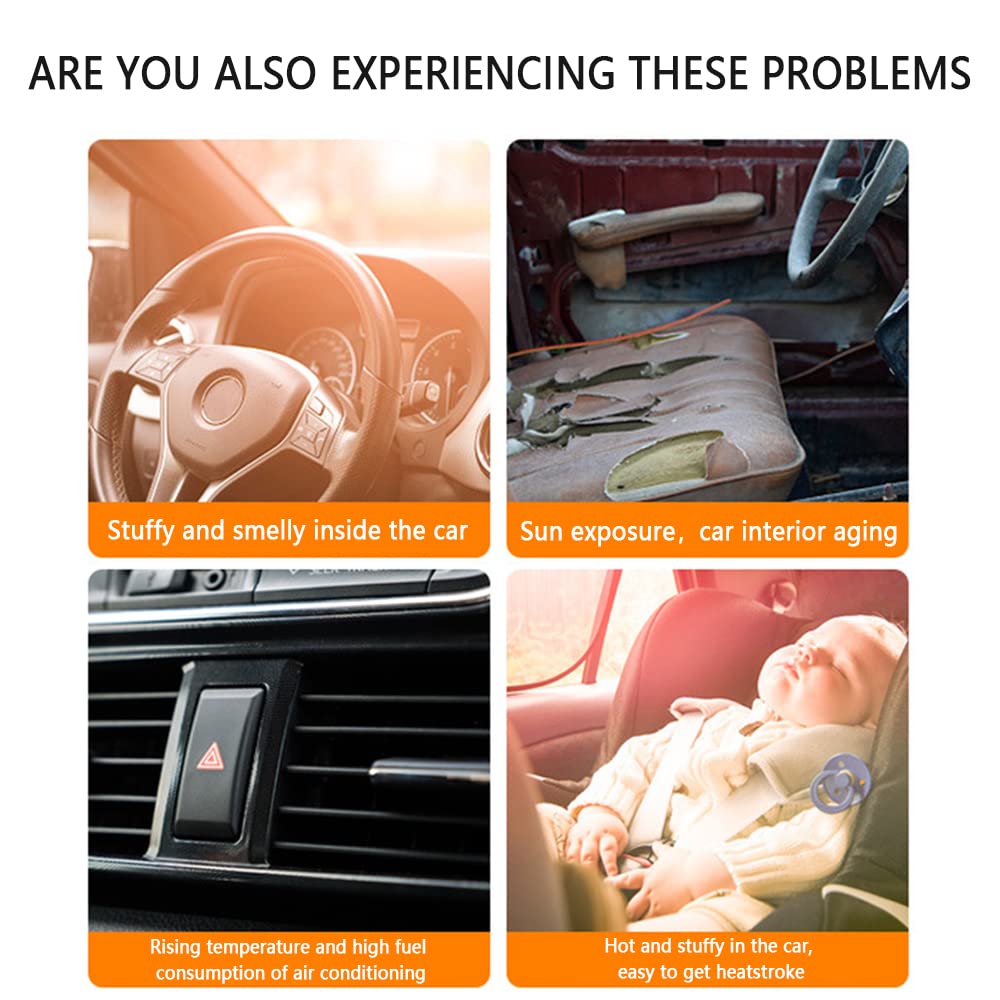 42x38cm 4Pcs Car Sunshade Stickers PVC Sun Protection Side Window Sunshade Side Window Shield DIY Car Stickers Auto Exterior