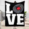 Love Records Blanket Soft Warm Cozy Suitable for Office Chair Couch Office Four Seasons Multipurpose Modern Style Gifts For Family Or Friends