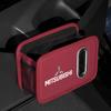 Soporte para Caja de Pañuelos de Coche Cuero Lateral de Puerta de Coche Reposabrazos Estuche para Servilletas Bolsa para Asiento Trasero Para Mitsubishi Eclipse Lancer Outlander Pajero I200