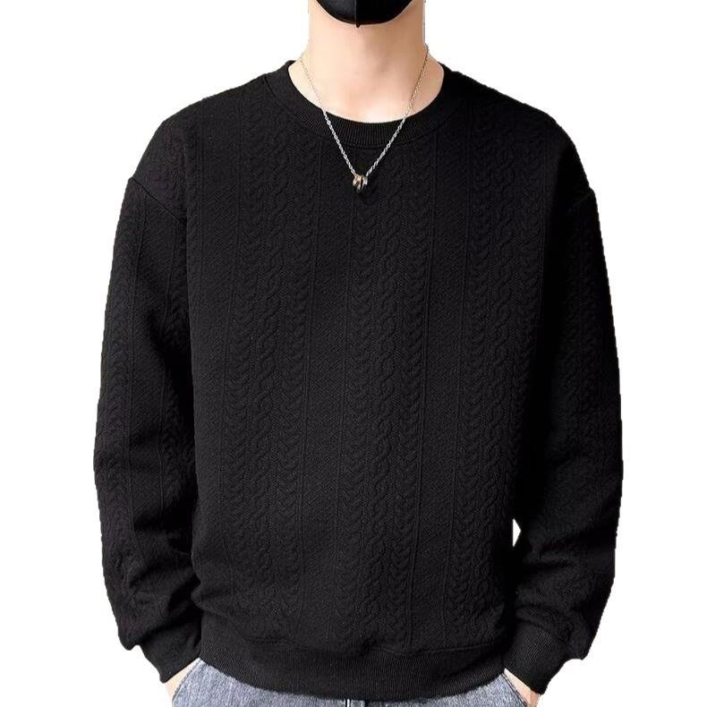 Nouveau sweat à capuche chaud uni à col rond pour homme, casual, haut de gamme, doublé de velours, pour l'automne et l'hiver