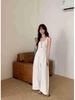 Ting Lan White Cow Elastic Loose Wide-Leg Slimming Casual Nine-Point Pants