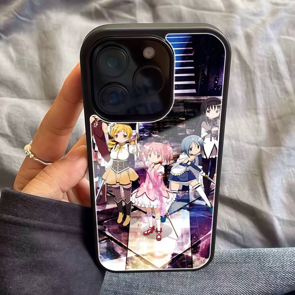 P-Puella Magi Madoka Magica Phone Case For IPhone 17 Air 16 E Pro Max 15 14 13 Mini 12 Pro 11 Max Plus Black Cover