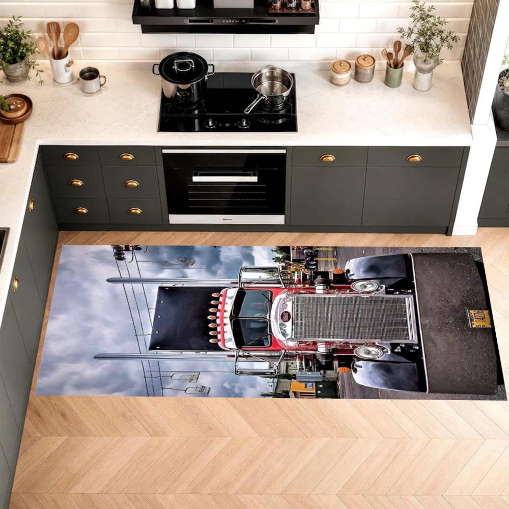 Kw Heavy Trucks Kitchen Mats Durable Bathroom Pads Comfortable Rugs Carpets For Kitchen Home Office Sink Laundry Room Bathroom Decor