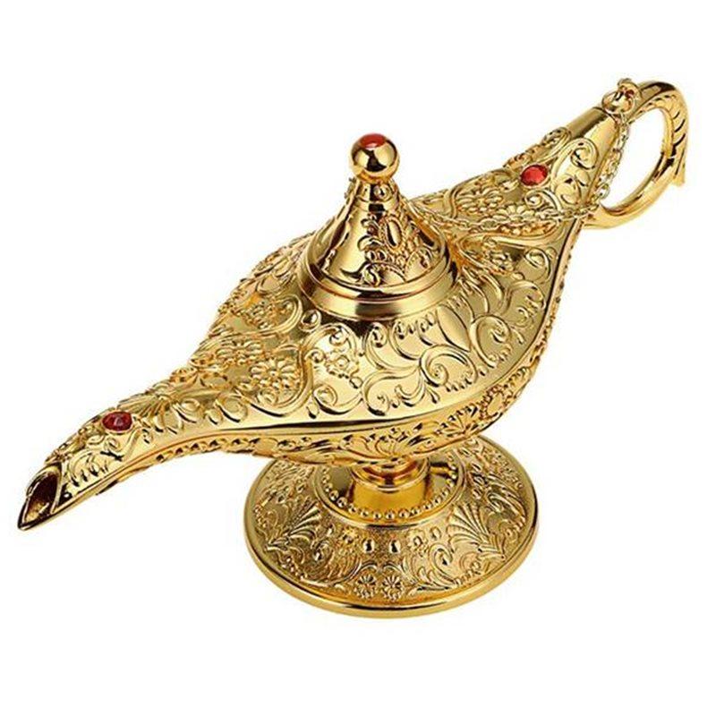 CYCLI-Stor Europeisk Aladdin-lampa Infällbar Retro Heminredning Metallhantverk Jubileumspresent