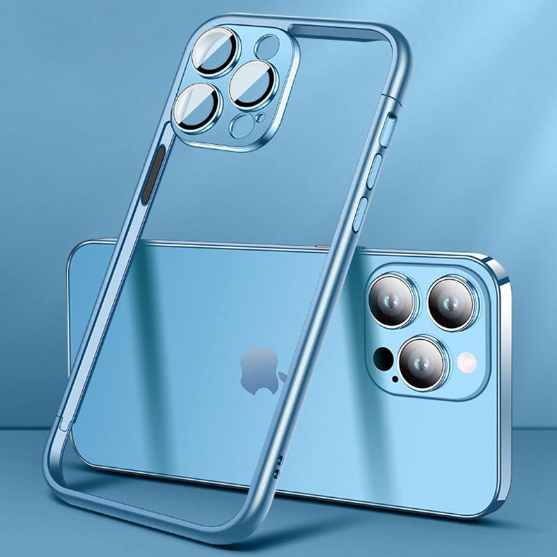 

VOERO Чохол для iPhone 14 Pro Твердий ПК Тонкий Чохол-бампер для телефону з ПК Захисна плівка для об єктива Blue