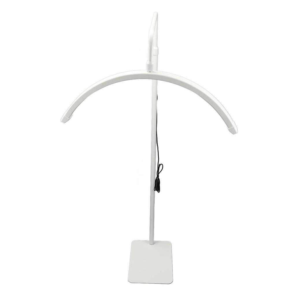 Half Moon Eyelash Lamp 3 Light Mode Height Adjustment Dimmable LED Floor Lamp Lash Light for Nail Salon SPA Esthetician