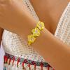 Bracciale Floreale Hawaiano Boho per Donna Corda Intrecciata con Perline Braccialetto Vacanza Estiva in Spiaggia Feste Gioielli Migliori Regali per Amici