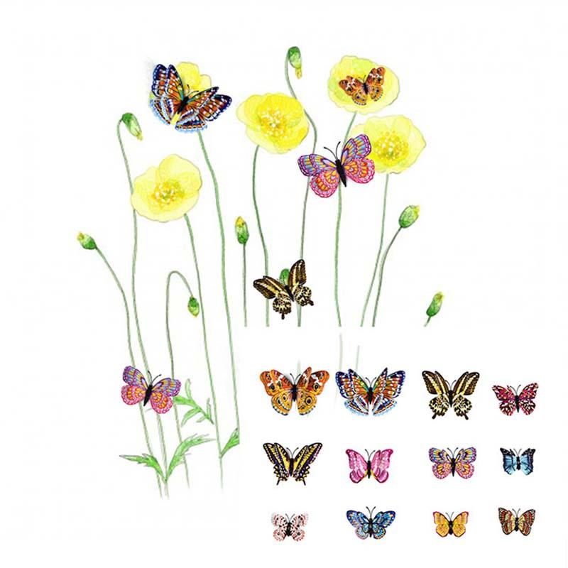 

3D Светящиеся в темноте наклейки на стены и потолок в виде бабочек