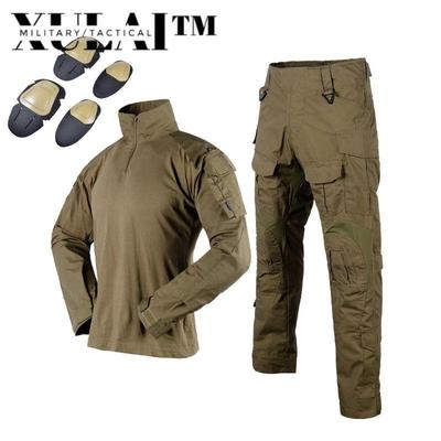 Coyote Airsoft militaire uniformen met tactische broek kniebeschermers