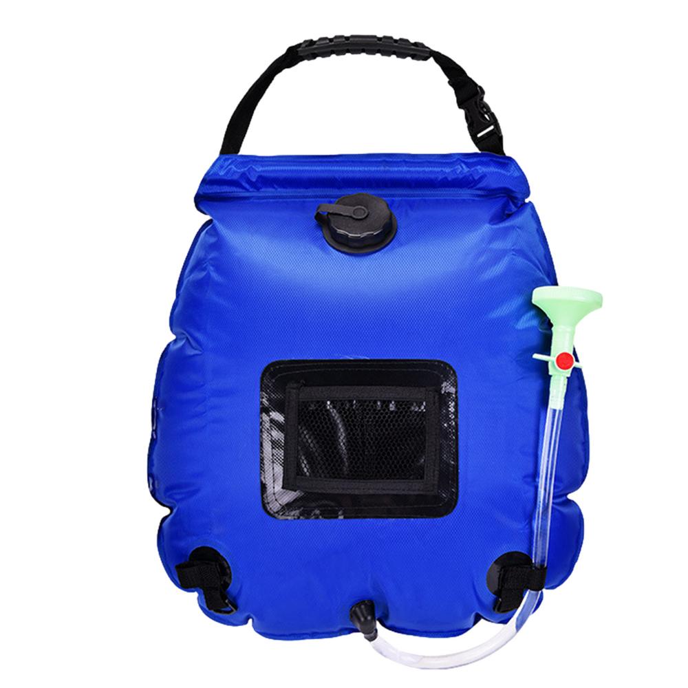 20L Shower Pouch Camping Shower Solar Heating Water Pouch Folding Water Canister Camping Bucket Bottle Pouch Camping Supplies