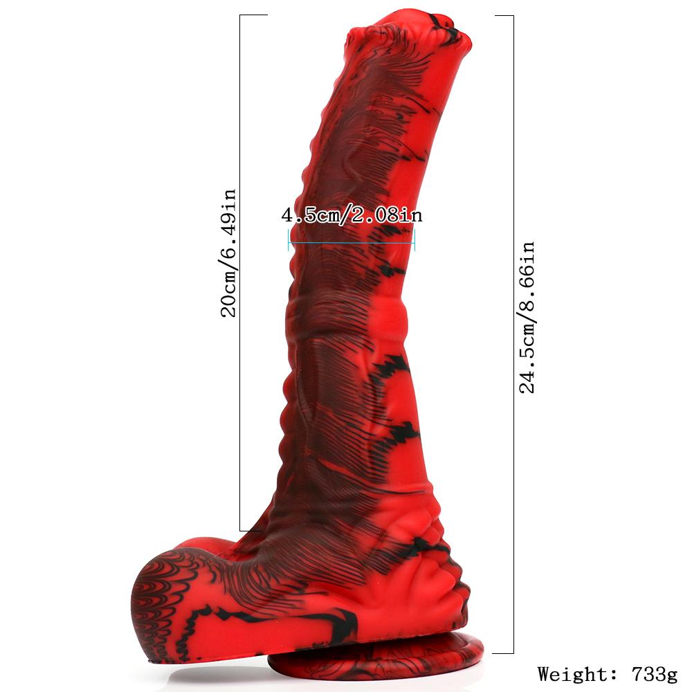 Silicone Horse Dildo With Sucker Fantasy Animal Penis Sex Toy For Women Clit Massage Stimulate Female  Anal Plug