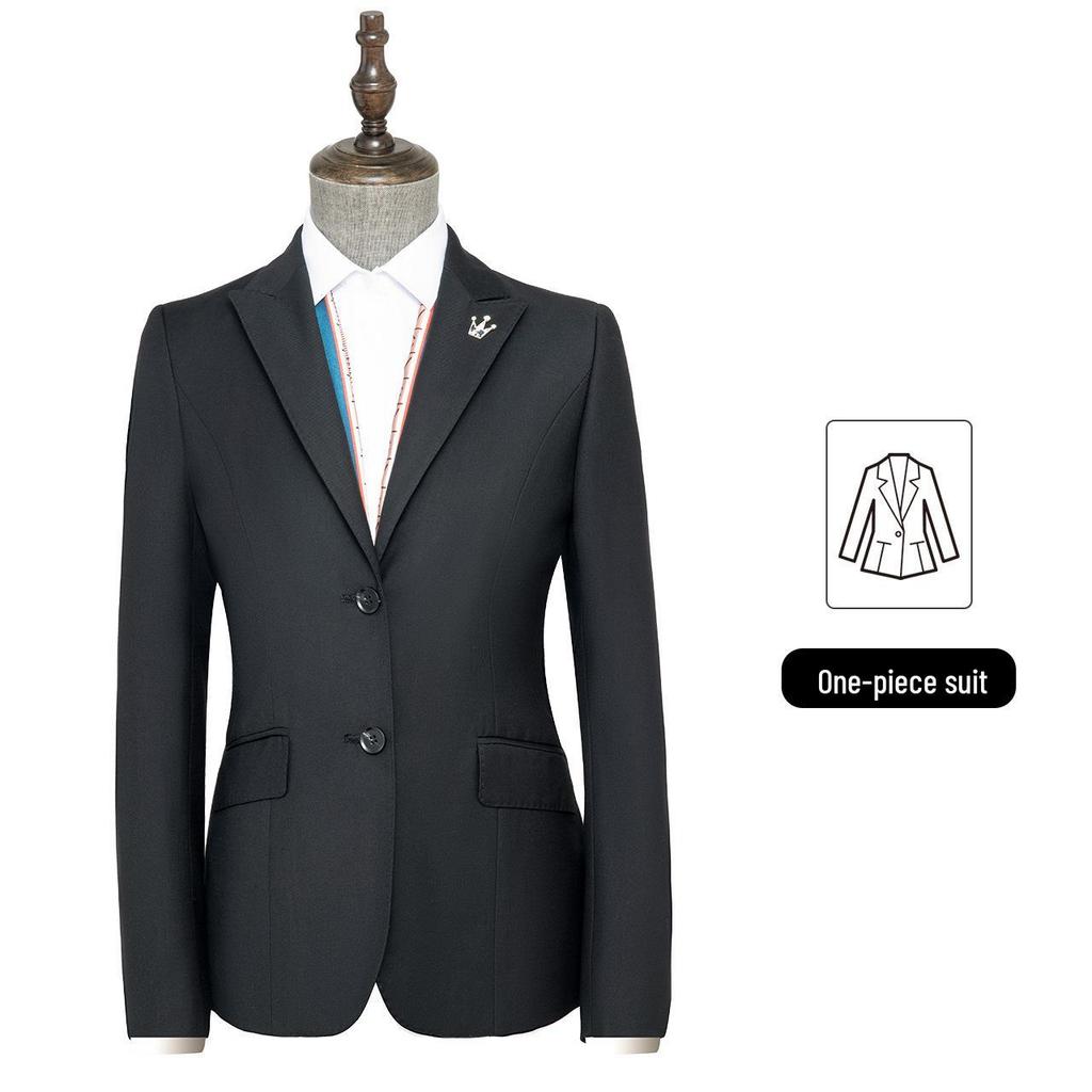 Navy Blue Women's Business Casual Suit Set for Professionals