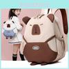 Cute And Fun Capybara Cartoon Backpack For Boys And Girls Lightweight Durable School Bag