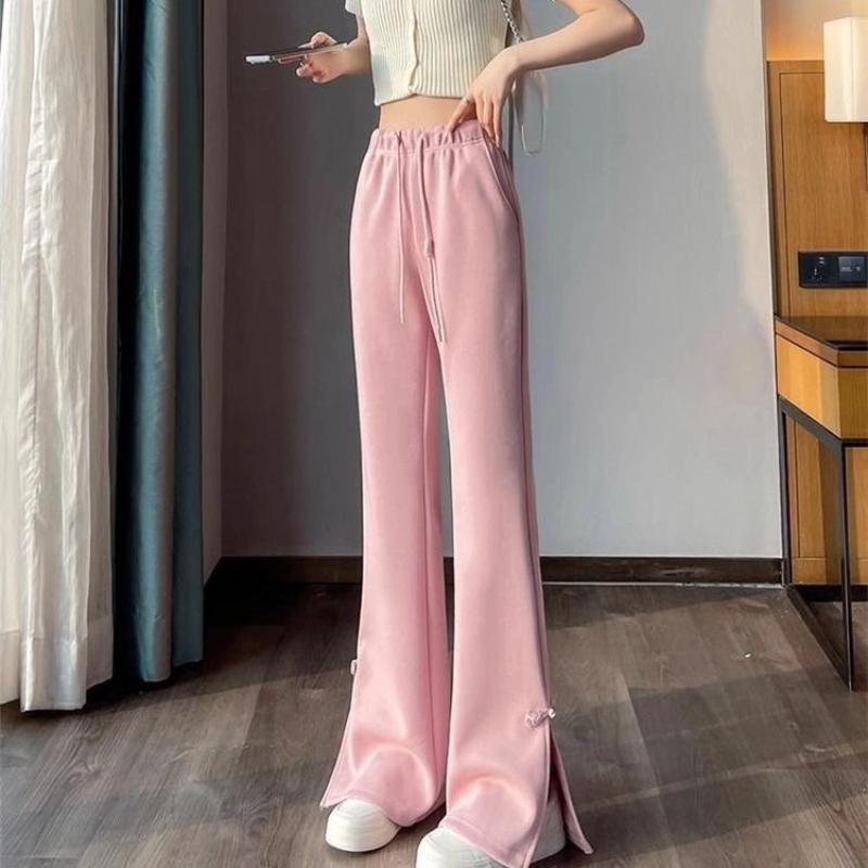 Trendy High-waisted Bell-bottom 2025 Micro-flare Pants New Summer Fashion Versatile Slim Casual Pants