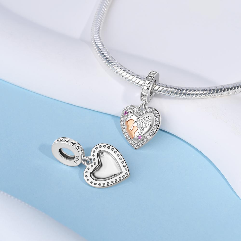 Charms Plata Heart Kangaroo Koala Mothers Day Gift Copper Plated For Charms Copper Plated Original Bracelet For Jewelry Making